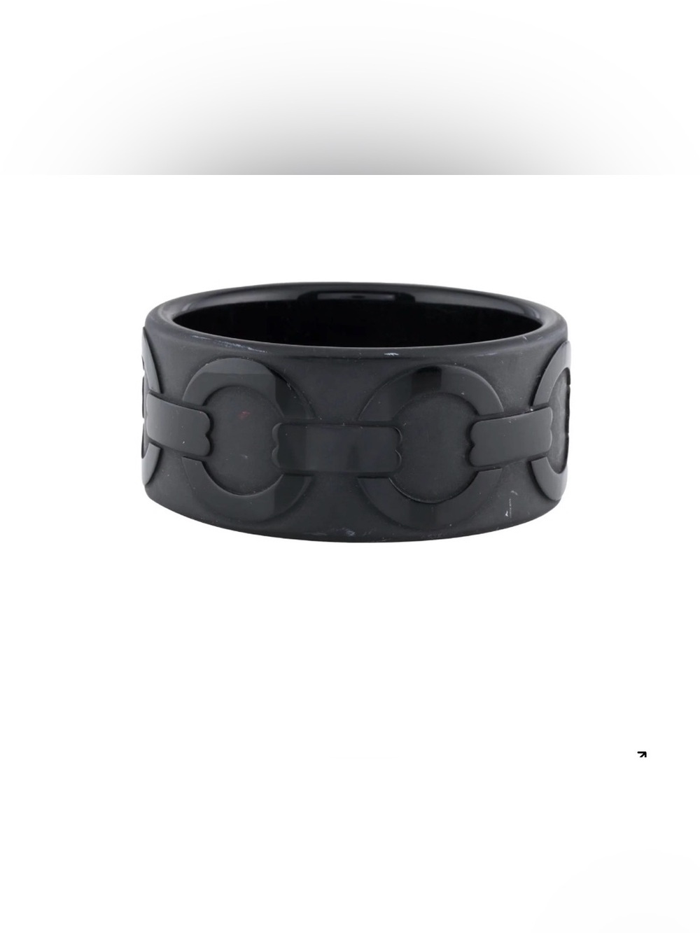 HERMES LUTETIA 35 BANGLE BRACELET BLACK LACQUER WOOD